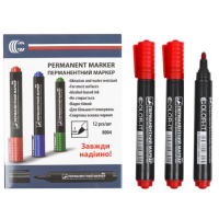 Маркер Permament 8004 червоний товстий (12)