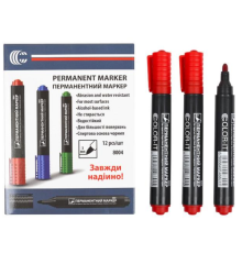 Маркер Permament 8004 червоний товстий (12)