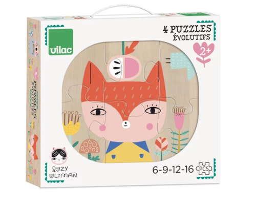 Дерев'яні пазли 2+