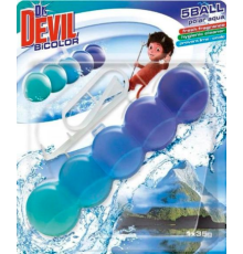 Туалетні гелеві кульки Dr.DEVIL WC BiColor Aqua 1*35g 5 Ball Полярна Вода (арт.6444)