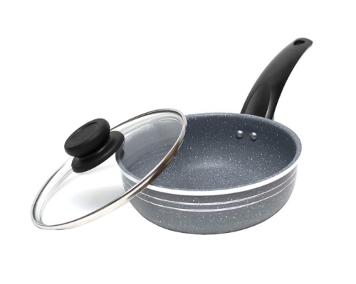 Сотейник "мармурова крихта із кришкою 16х6,5см