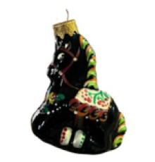 Скляна іграшка Коник Петриківка 1011