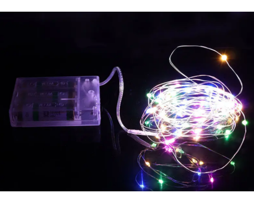 Гірлянда 3АА+USB LED 10м Multicolor (200)