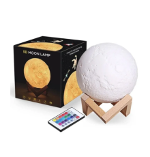 Місяць білий Світильник настільний дитячий 3D Moon Light Lamp 15 см LY-168(48) (36)