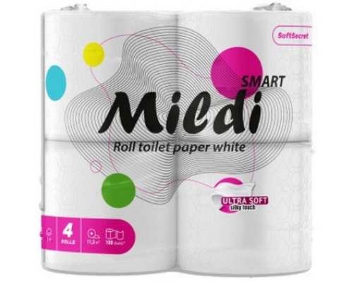 Папір туалетний "Mildi Smart" целюл 2 шар.(4 шт)