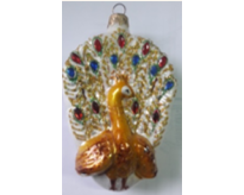 Скляна іграшка 1099 Павлін