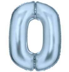 Фольгована кулька Amscan "0" пастельно-блакитний колір, 86 см