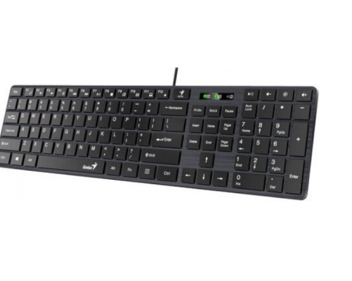 Клавiатура дротова USB Black UKR GENIUS SlimStar 126