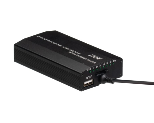 Універсальний Зарядний Пристрій Для Ноутбука 100w 8 Pin + Авто Адаптер (Чорний)