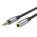 Кабель Aux Hoco UPA20 3.5 audio extension cable (Cірий)