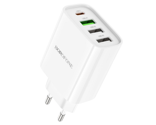 Мережевий Зарядний Пристрій Borofone BA79A Clever PD20W/QC (1C3A) (Бiлий) Мережевий Зарядний Пристрій Borofone BA79A Clever PD20W/QC (1C3A) (Бiлий)