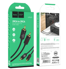 Кабель Aux Hoco UPA29 dual RCA to dual RCA 1.5m (Чорний)