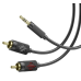 Кабель Aux Hoco UPA28 AUX 3.5 to dual RCA 1.5m (Чорний)