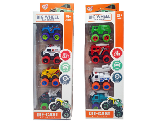 Набір іграшкових машинок JM52243(Blue-Yellow), 4 машинки в наборі, коробка 9,8*5,5*32,5см