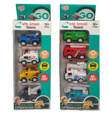 Набір іграшкових машинок JM52252(Blue-Yellow), 4 машинки в наборі, коробка 9,1*4,2*26,8см