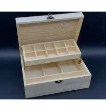 Скринька-органайзер для прикрас із замком і петлями. 23,5х16,5х9см А-8004