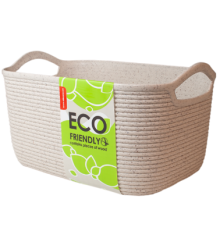 Корзина "Джут" M ECO WOOD, біла роза