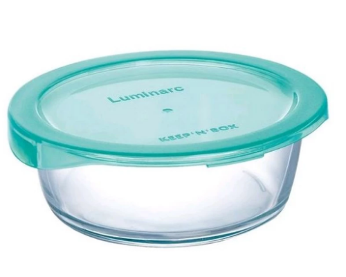 P5524 Посуд скляний «Luminarc» Keep'n'Box Lagoon- ємність для їжі кругла з кришкою 670мл