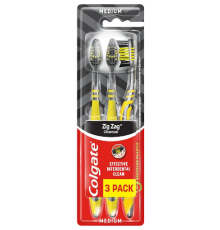 Colgate зубна щітка Зіг Заг Деревне вугілля 2+1