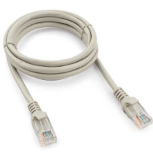 Патч корд  Cablexpert PP12-5M, UTP, категорія. 5E, литий,  50u" штекер із клямкою, 5 м, сірий