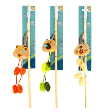 Іграшка дражнилка для котика на паличці "Капібара" 670