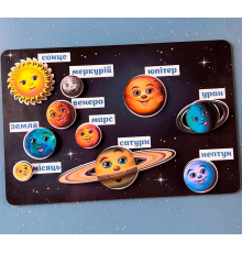 Сортер Планети на липучках "Космос" з дерева