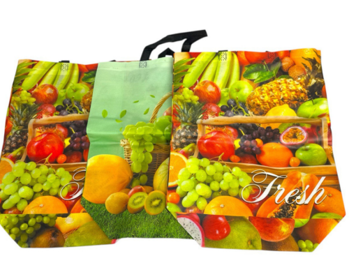 Сумка господарська фрукти з плівкою (35*40*13)см