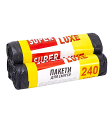Пакет для сміття 90х130 240л 5шт Super Luxе/PRO 100*120