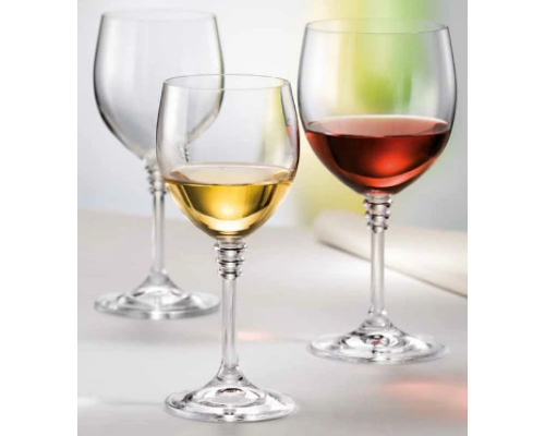 Набір келихів для вина 240мл (по 6шт) «Bohemia Crystal» Olivia