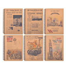 Книжка записна B6 "KRAFT" 96арк кл. спіраль