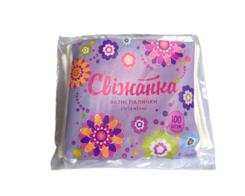 Ватні палички “СВІЖАНКА” 100 шт п/е 51005