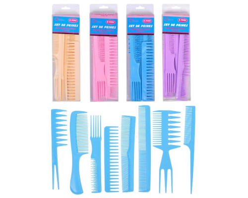 Набір гребінців 8 шт Shumei в коробочці 23,5*7,5*2 см X1-129 97448