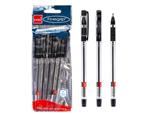 Ручка масляна FINEGRIP Cello чорна 388B 1шт (25)
