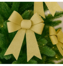 Бант новорічний золотий 1шт 17*26см RN-24102/7167*