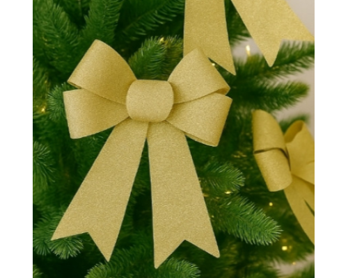 Бант новорічний золотий 1шт 17*26см RN-24102/7167*