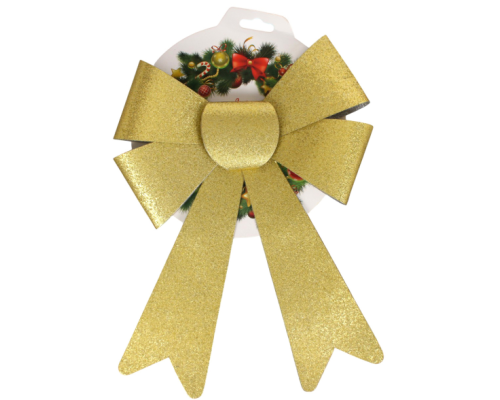 Бант новорічний золотий 1шт 17*26см RN-24102/7167*