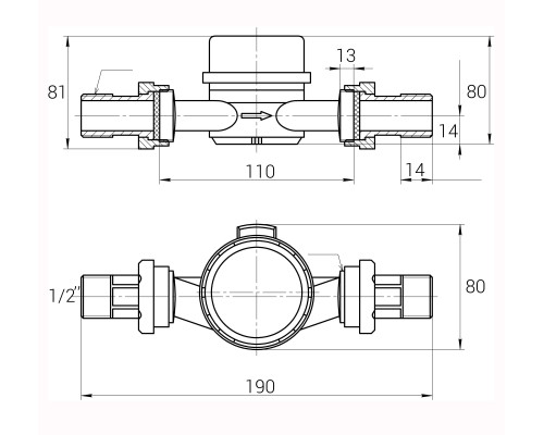 Лічильник холодної води ECOSTAR DN15 1/2″ L110 E-C 2,5 Лічильник холодної води ECOSTAR DN15 1/2″ L110 E-C 2,5