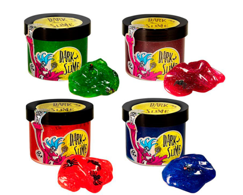 Слайм-Лизун "Dark slime - з декором" Strateg 71829 100 г в асортименті