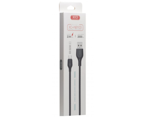 Кабель USB XO NB103 Micro 2m (Чорний)