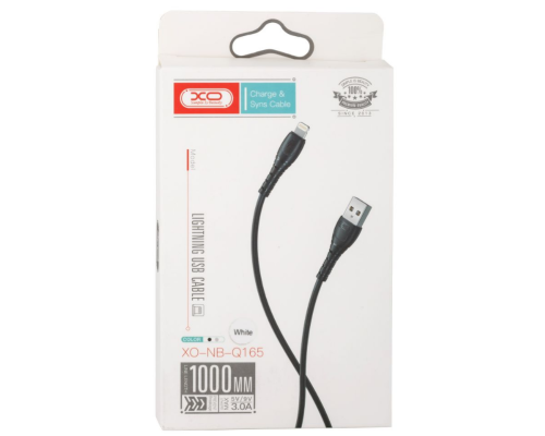 USB XO NB-Q165 Lightning 3A (Бiлий)