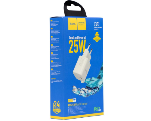 Мережевий Зарядний Пристрій Hoco N19 Rigorous PD25W (white) Мережевий Зарядний Пристрій Hoco N19 Rigorous PD25W (white)