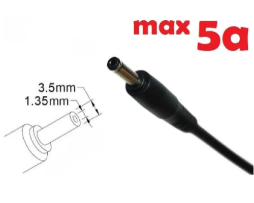 Кабель USB to DC для роутера 5v 3.5x1.35 mm (Чорний)