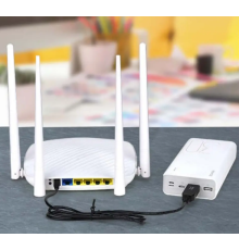 Кабель USB to DC для роутера с 5v на 12v 0.5A 5.5 х 2.1 mm (Чорний)