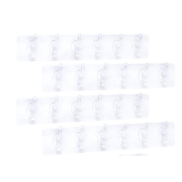 Гачки подвійні 6шт на самоклеючій прозорій стрічці 35*6см 261-27