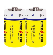 Батарейка Power Flash R20 жовта сольова 1шт