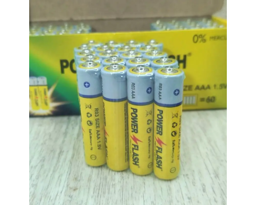 Батарейка AAA Power Flash жовта сольова LR03 1шт