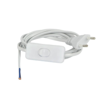 Мережевий кабель з євровилкою та вимикачем,1.5 м