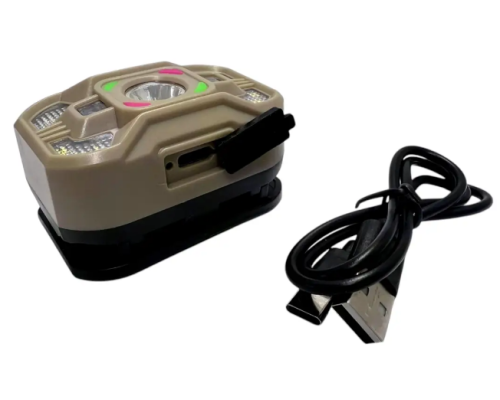 Ліхтар налобний Type-C із сенсорним датчиком Bailong T127 (240) 6425