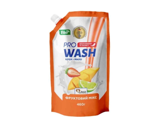 PRO WASH Рідке крем-мило дой-пак 460г Фруктовий мікс