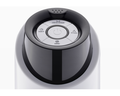 Вентилятор ARDESTO колонний, 90см, 50Вт, пульт ДК, дисплей, чорно-білий